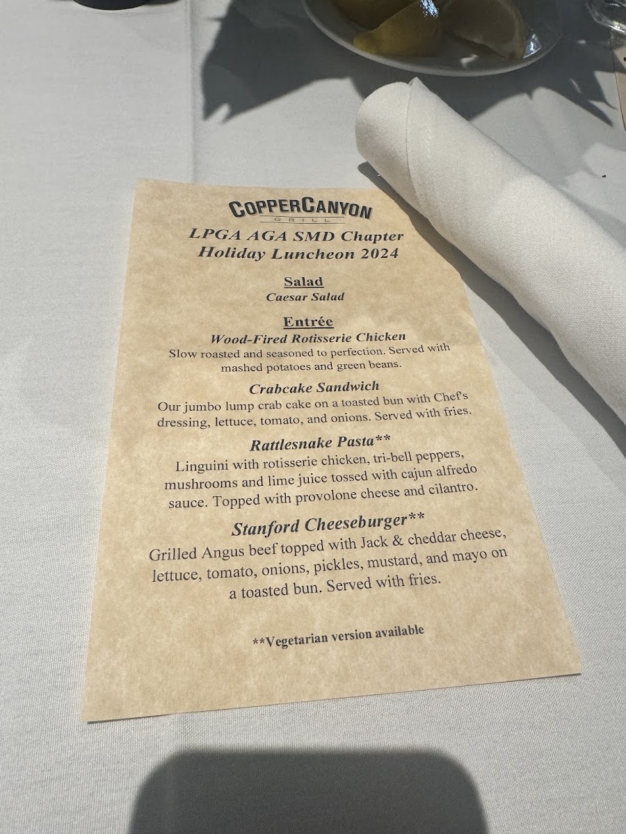 Copper Canyon Grill Menu - Image 2